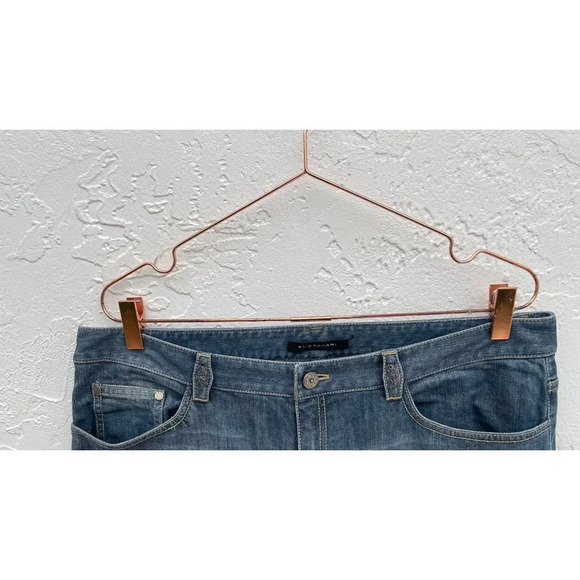 Elie Tahari Womens Mid Rise Bootcut Leg Denim Jeans Blue Sz L/XL - Picture 12 of 13